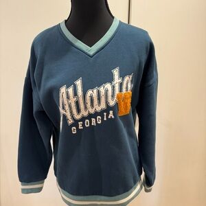 Women Blue Atlanta Georgia Sweatshirt medium